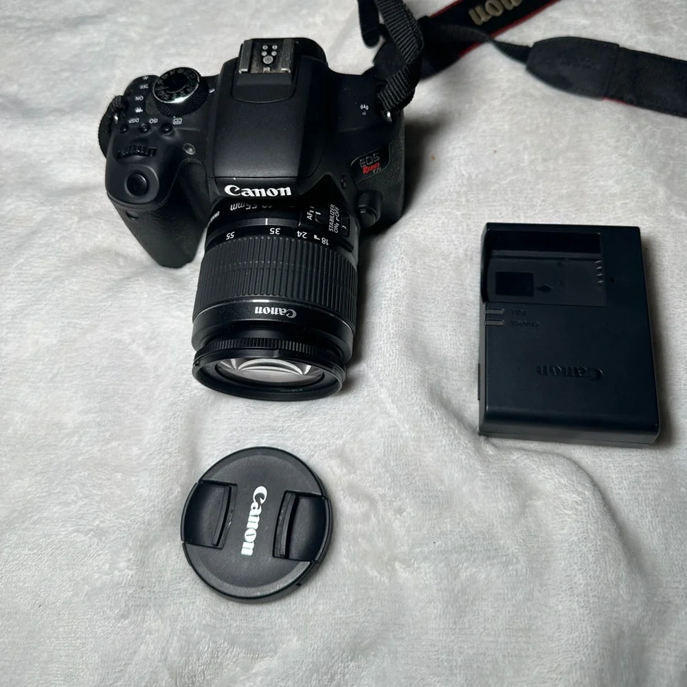 Canon EOS Rebel T7i DSLR Camera + EF-S 18-55mm Lens YouTube vlog video camera